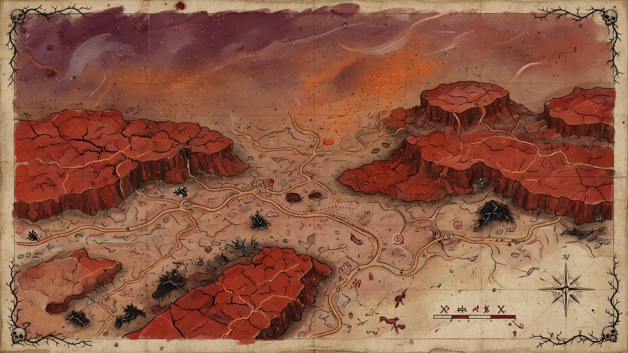 Ashenmoor badlands where AI empires push the frontier