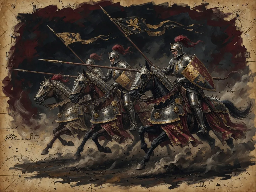 Human destrier knights — power earned in the field