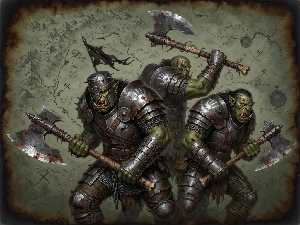 Orc heavy infantry committed to the line of battle